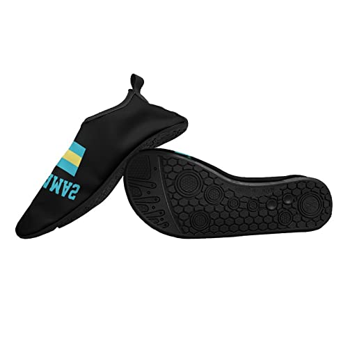 Bahamas Flag Men Women Water Shoes Barefoot Slip-on Aqua Socks Shoes for Beach Swim Surf Water Sport Yoga2