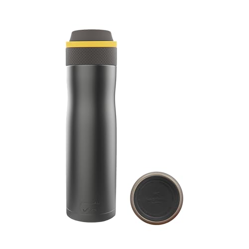 Image of Headway by rabitat Oslo Insulated Water Bottle 750 ml with Infuser | Hot 12 Hrs & Cold 24 Hrs | Triple Layer Vacuum Steel Flask | Leak-Proof, ISI Certified | 2-Year Warranty | Steller Grey