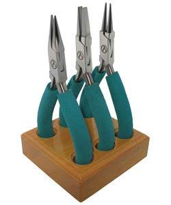Tds Online storeBaby Wubber Triplet Plier Set with Wood Storage Base