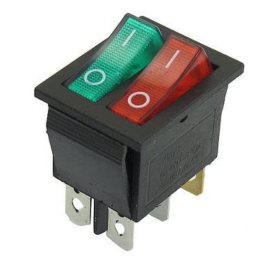 Bornes de commutation montées interrupteur à bascule 6 broches 15A 125VAC voyant