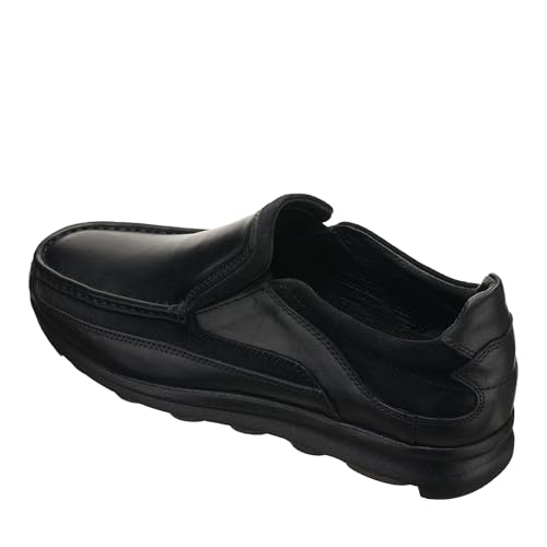 DALGALA Men's Black Big Size Leather Handmade Penny Loafers Casual Shoes Driving Loafers Slip On Shoes3