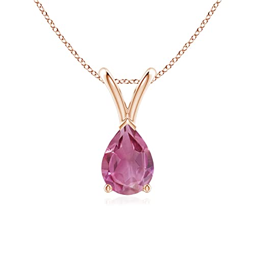 Angara Natural Pink Tourmaline Solitaire...