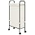 ELYKEN Slim Laundry Hamper with Lid, 50L Small Rolling Laundry Basket on Wheels, 7.9” Narrow Dirty Cloth Cart with Removable Inner Bag for Small Bathroom, Bedroom, Creamy