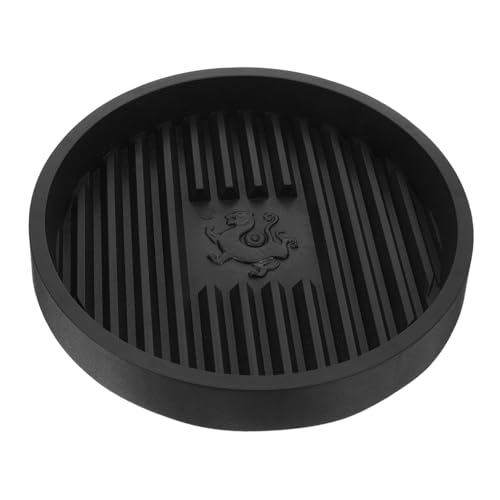 GETAJGHSD トイレプランジャードリップトレイ 滴水防止乾燥パッド 黒色 コンパクト省スペース設計 衛生的な丸型プランジャースタンド キッチ