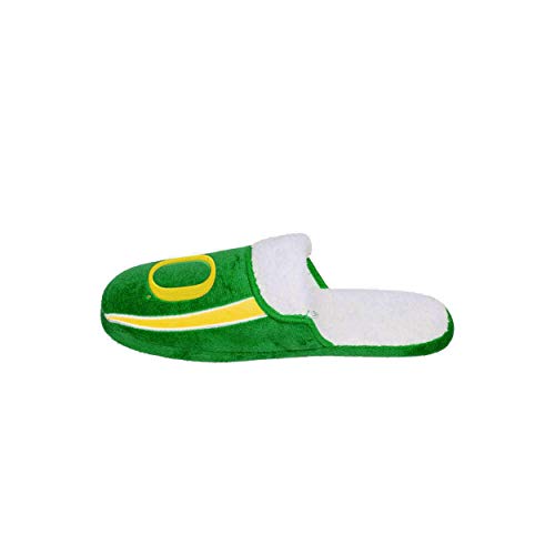 Image of FOCO mens NCAA College Team Logo Sherpa Moccasin Slippers