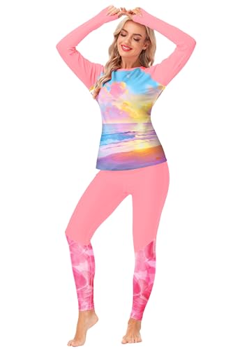 Image of AOBUTE Women Swim Pants UPF 50+ Rash Guard Pants High Waisted Swimming Leggings