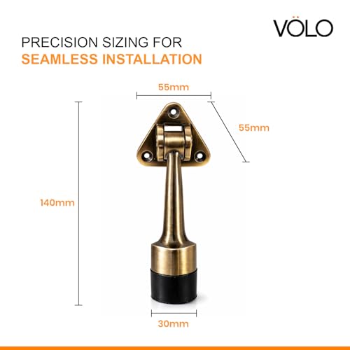 Image of Volo Antique Stylish Door Stopper with Screws for Home, Offices, Kitchen and Hotels for Door organistion Color: Antique