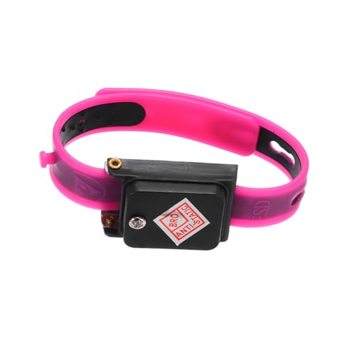 Image of MECCANIXITY Anti Static Wrist Strap, ESD Silicone Adjustable Antistatic Bracelet Cordless for Computer Electronics Repair Black, Red