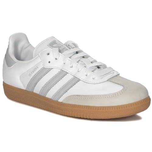 Adidas Samba OG Womens Shoe, White Halo Blue Gum, Size 9