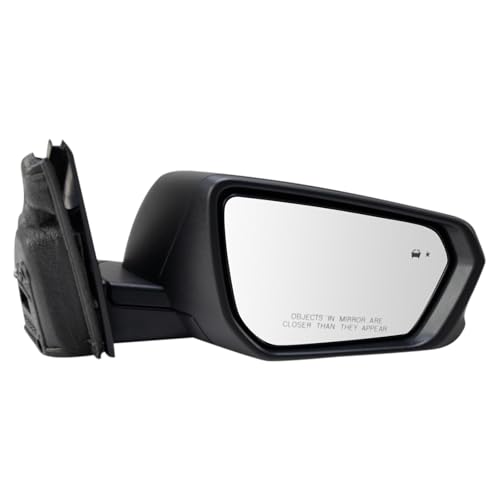 Passenger Side Power Heated Memory Mirror Textured Black Blind Spot Indicator Triple Stripe Style Compatible with 2019-2022 Chevrolet Equinox 2018-2022 GMC Terrain GM1321618