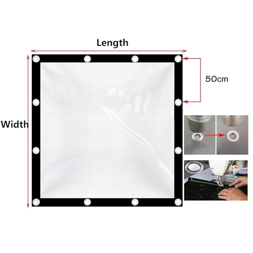 Lona impermeable transparente de 2,5 x 4 m para proteger terrazas y pérgolas 6
