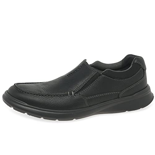 Clarks Hombre Cotrell Free Mocasines, Negro (Black Oily Leather), 46 EU