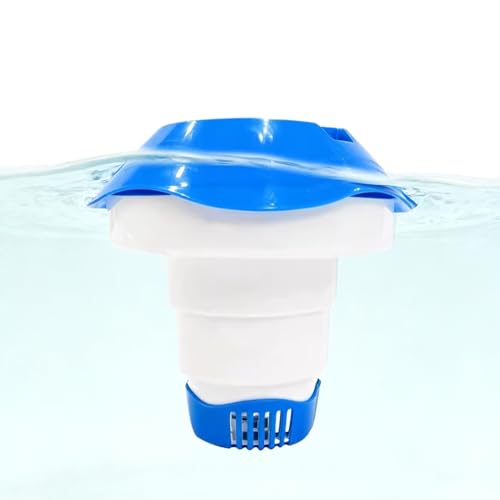 Dispensador flotante de pastillas de cloro de 12,7 cm para spa – Flotador de cloro para piscinas, para uso en jardines, exteriores, residenciales, comercios, hoteles, fuentes y