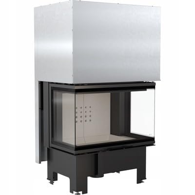 KRATKI Inserto per camino in acciaio a legna NBC 10 kW Ø200 saliscendi A+ | Acciaio nero, efficienza 83%, classe A+. Ecodesign, BImSchV 2, Kratki PRO; per recupero calore.; combustione efficiente