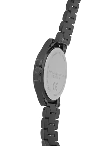 Image of French Connection Sunray Gun Round Dial with Black Stainless Steel Strap Watch for Mens - FCN0121BM