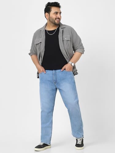 Image of Urbano Plus Men's Straight Fit Mid Rise Jeans