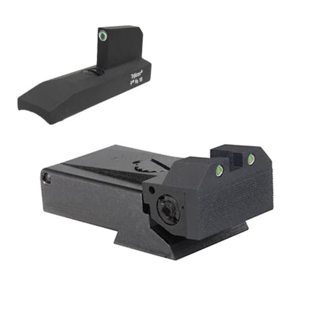 Kensight Ruger MKII, MKIII & MKIV Adjustable Target Rear Tritium Night Sight Set w/Beveled 960-995