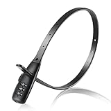 Schwarz Kabelbinder Schloss mit Zahlencode, Fahrradschloss mit Zahlenschloss, Extra Leichtes...