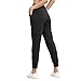 M MOTEEPI Womens Joggers Lightweight Running Pants with Pockets, Drawstring Jogging Pants Black Large