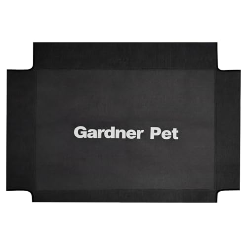 Gardner Pet Lit de Camp pour Chien Surélevé Respirant Toile de Remplacement L-Noir