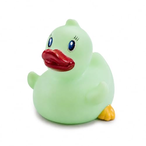 DUCKY CITY 3' Glow in The Dark Rubber Duck [Sealed Hole, Floats Upright] - Baby Safe Bathtub Bathing Toy