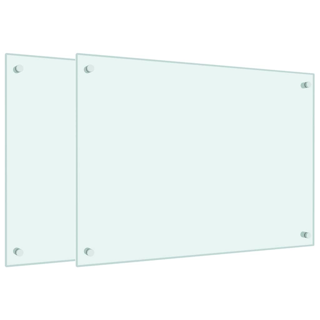 Generisch Küchenrückwände 2 STK. Weiß 70x50 cm Hartglas,Heim & Garten,Küche & Esszimmer,Küchenhelfer & -utensilien-3315784