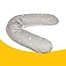 Medela Cuscino per Allattamento e Gravidanza Imbottitura di Soffici Microperle di Polistirene Espanso Comfort dalla Gravidanza alla Nascita e Ancora Oltre, Grigio con Stelle