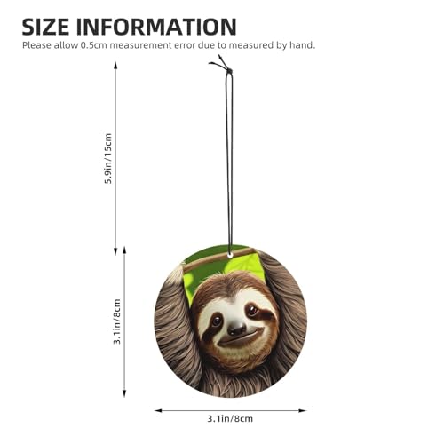 Hojas ambientadoras para auto Cute Sloth miniatura 4