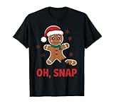 Oh Snap Funny Gingerbread Man Funny Christmas Holiday T-Shirt