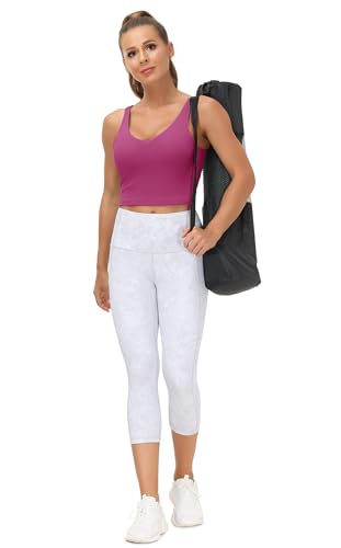 Image of THE GYM PEOPLE Womens' Sports Bra Longline Wirefree Padded with Medium Support