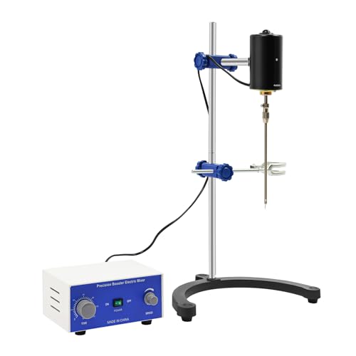 Electric Overhead Stirrer lab, Digital Auto Stirrer with Time Setting & Speed Adjusting, Adjustable Height Mechanical Precision Mixer with Magnetic Stirrer Bar (100 watt)