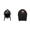 Char-Griller E6714 AKORN Jr. Portable Kamado Charcoal Grill + Grill Cover Bundle