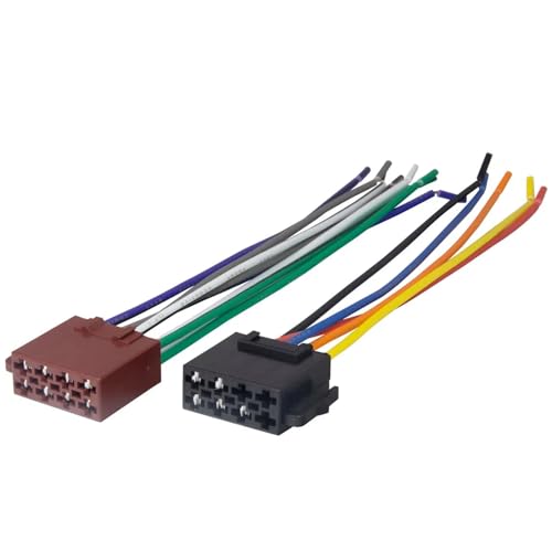 ComPDCVD Connecteur fiche ISO pour autoradio précâblée faisceau universel alimentation son haut parleurs enceintes Adaptateur universel DIN ISO autoradio 8PIN + 5PIN