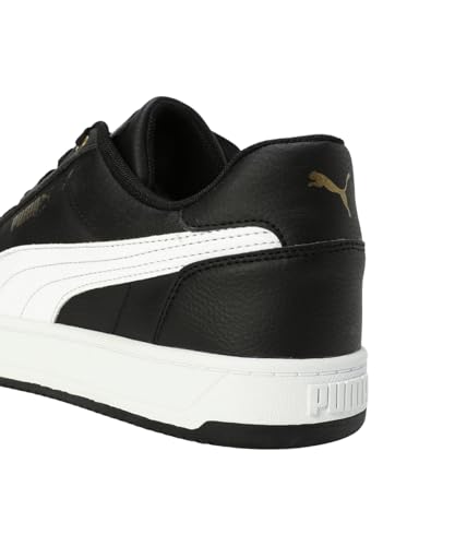 Image of PUMA , Unisex-Adult, Caven 2.0, Black-White-Gold, Sneaker, 3UK, (40469904)