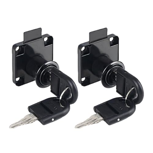 GeRnie Cerraduras for cajones de gabinetes, cerraduras for buzones, herrajes for muebles, cerraduras for puertas de armarios, cerraduras for mesitas de noche y estanterías con 2 llaves(2pcs)
