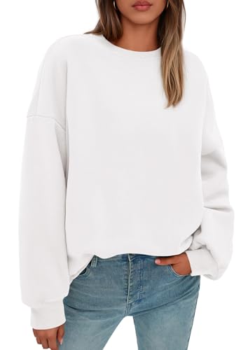PRETTYGARDEN Sweatshirt for Women Oversized Crewneck Long Sleeve Pullover Fleece Top 2025 Fall Winter Fashion Outfits Clothes