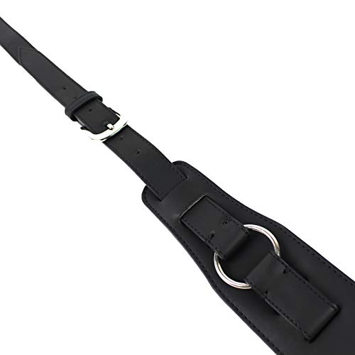 Walker And Williams G-815 Sangle de harnais rembourrée avec dos en cuir Noir ardoise - Les Beatles, Paul McCartney, John Lennon, RIngo Starr, George Harrison Walker And Williams G-815 Sangle de harnais rembourrée avec dos en cuir Noir ardoise – Image 7