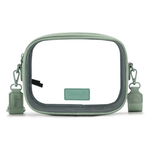Image of Wrangler Clear Bag for Stadium Events Crossbody Purse for Concerts, Sports | Stadium Approved Clear Bag for Sports,Concerts|See Through Bag|0.4mm Thickened PVC|Waterproof|Lightweight
