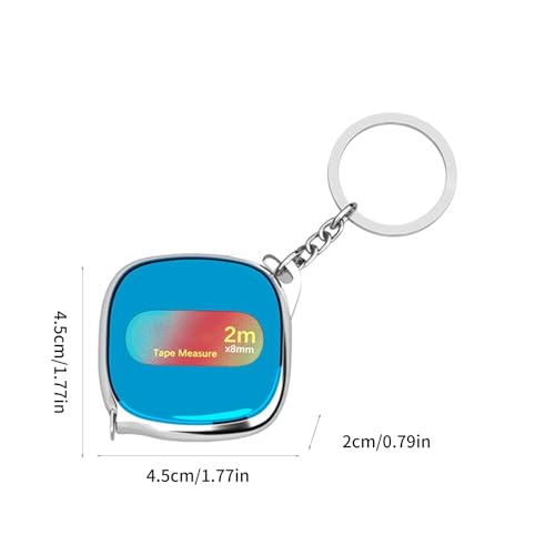 Cinta métrica pequeña retráctil 2 m color púrpura miniatura 4