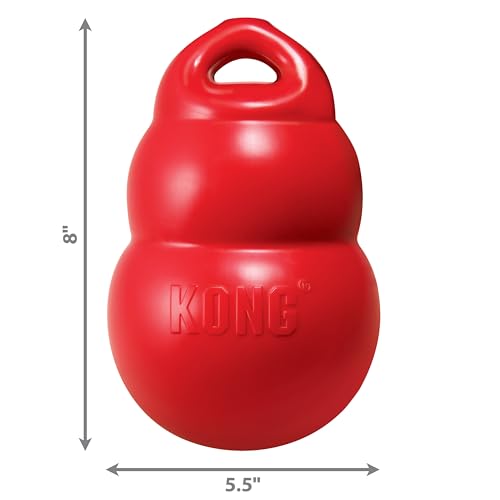 KONG Bounzer Hundespielzeug - Weich und Flexibel - Klassisches Design - Groß - Rot