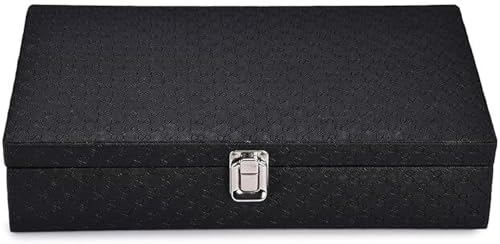Image of Polyurethane New black&grey 12 watch organiser box Watch Box (black&grey, Holds 12 Watches)