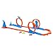 Hot Wheels Toy Car Track Set, Triple Loop Pack & 1:64 Scale Vehicle, Track-Building Components with 3 Loops, Speed Snap Tracks & Adapters
