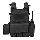 Angelweste für Jugendliche – verstellbare Schutzausrüstung mit mehreren Taschen, leichte taktische Weste | Funktionelle Outdoor-Weste für Paintball, Airsoft, Training, Kampf, Rollenspiele, Cosplay, Ka