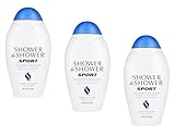 Shower to Shower Sport Body Powder for Men & Women, Talc Free, Sweat Absorbing, Prevents Chafing & Odor, Deodorizing All Over Body Powder for Long Lasting Freshness, 8 OZ (Pack of 3)