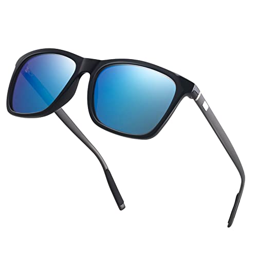 Image of Square Aluminum Magnesium Frame Polarized Sunglasses Spring Temple Sun Glasses