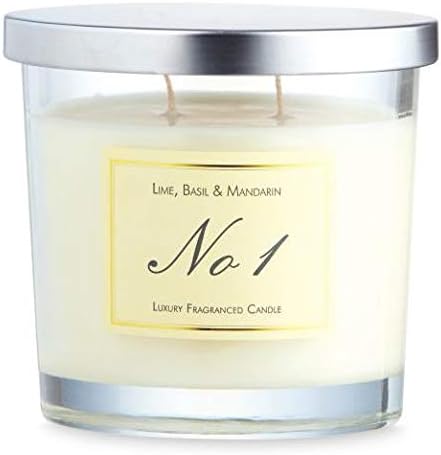 Aldi No 1 Lime Basil & Mandarin Fragranced Candle | 290g x 6 Pack | 2 Wicks