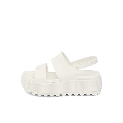 REEF Women's Water Vista Platform Sandal, White, 9