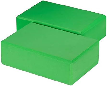 Relaxdays Unisex blok do jogi dla dorosłych w zestawie 2 szt, klocki do ćwiczeń, pianka twarda, antypoślizgowa, kostka do jogi