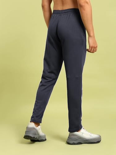 Image of TECHNOSPORT Men Solid Slim Fit Sports Trackpants with ELASTO Plus Track Pants for Men Gym Polyester