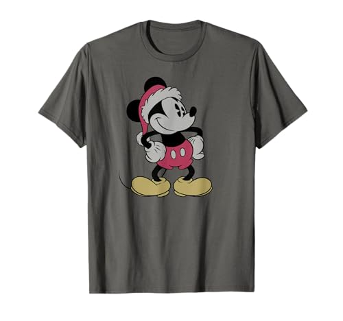 T-shirt Vintage Santa Mickey Disney parfait pour vos soirées de Noël en famille